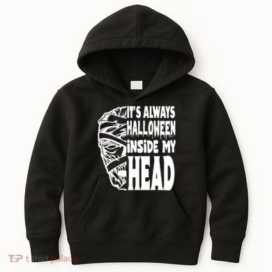 Its Always Halloween Inside My Head Zombie Kids Hoodie