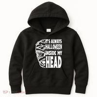 Its Always Halloween Inside My Head Zombie Kids Hoodie thumb 0