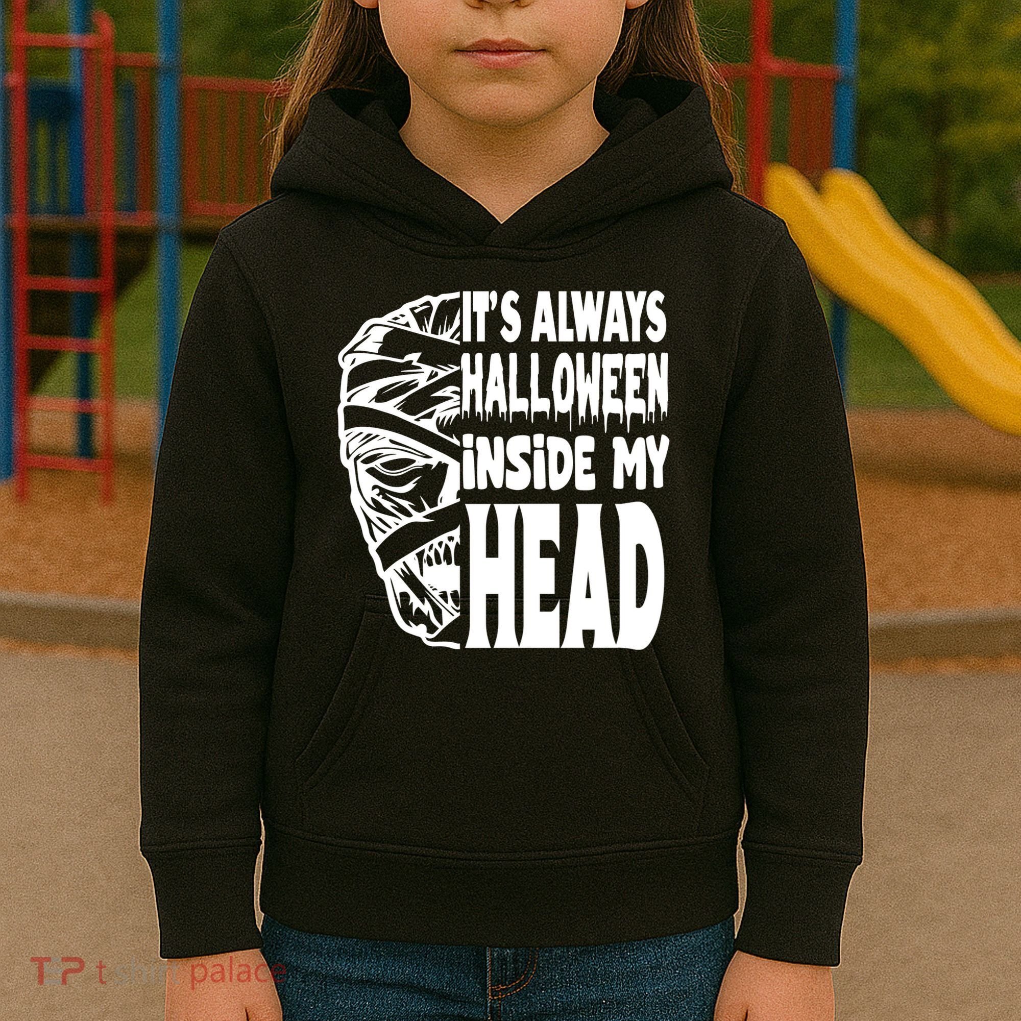 Its Always Halloween Inside My Head Zombie Kids Hoodie