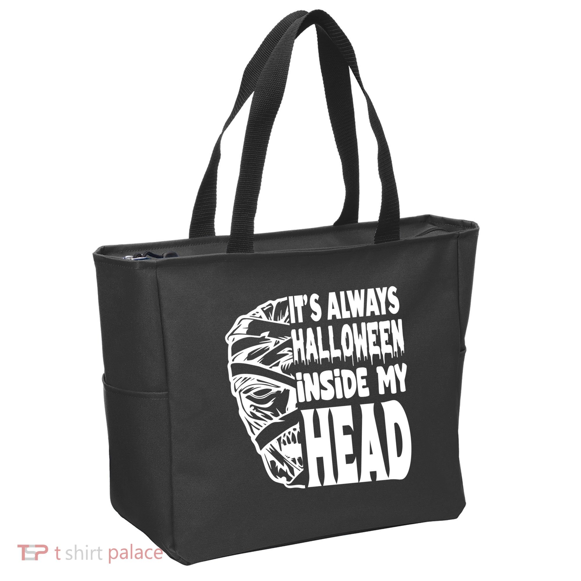 Its Always Halloween Inside My Head Zombie Tote Bag