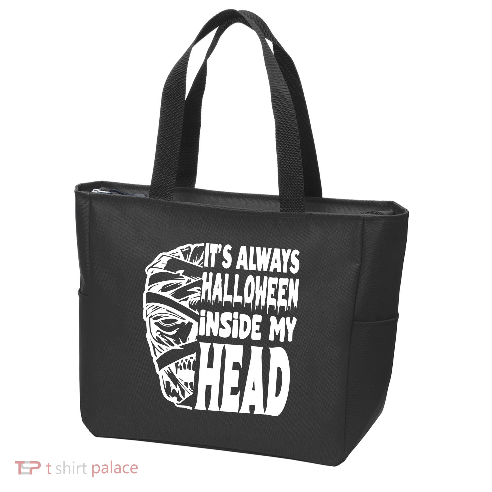 Its Always Halloween Inside My Head Zombie Tote Bag