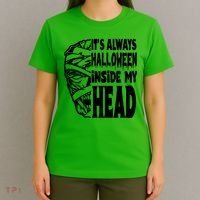 Its Always Halloween Inside My Head Zombie T-Shirt thumb 4