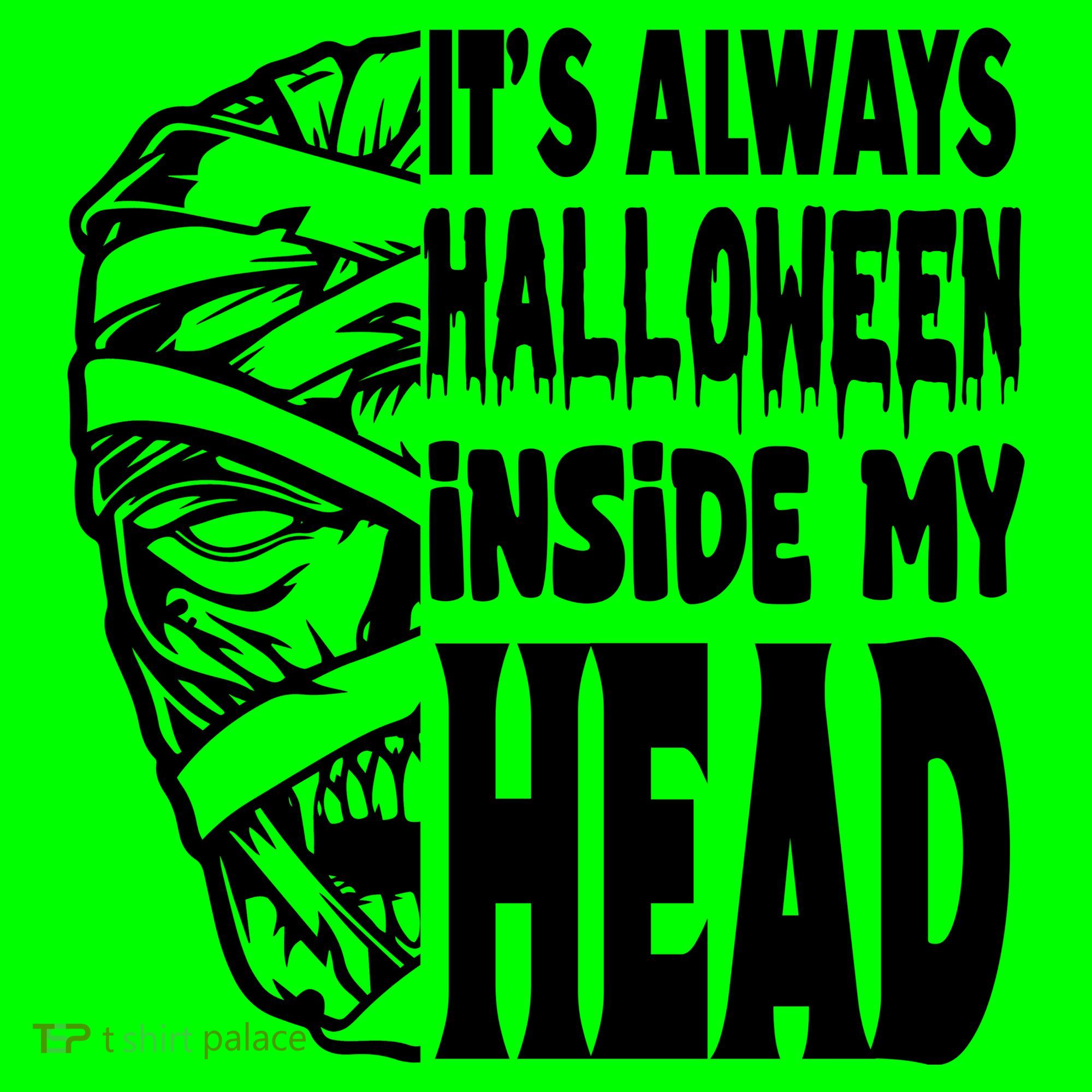 Its Always Halloween Inside My Head Zombie Mousepad