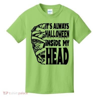 Its Always Halloween Inside My Head Zombie Kids T-Shirt