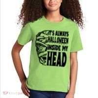 Its Always Halloween Inside My Head Zombie Kids T-Shirt thumb 2