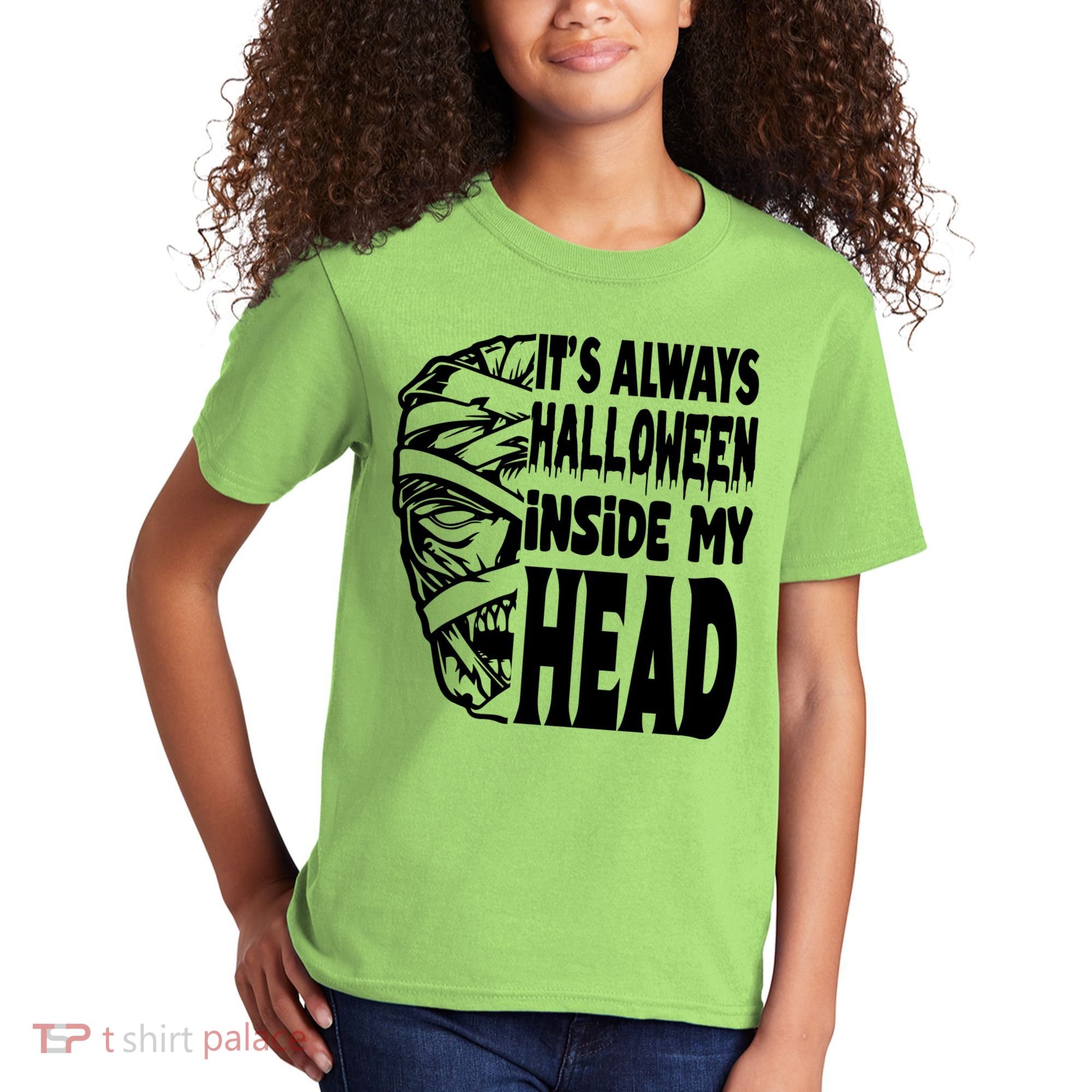 Its Always Halloween Inside My Head Zombie Kids T-Shirt