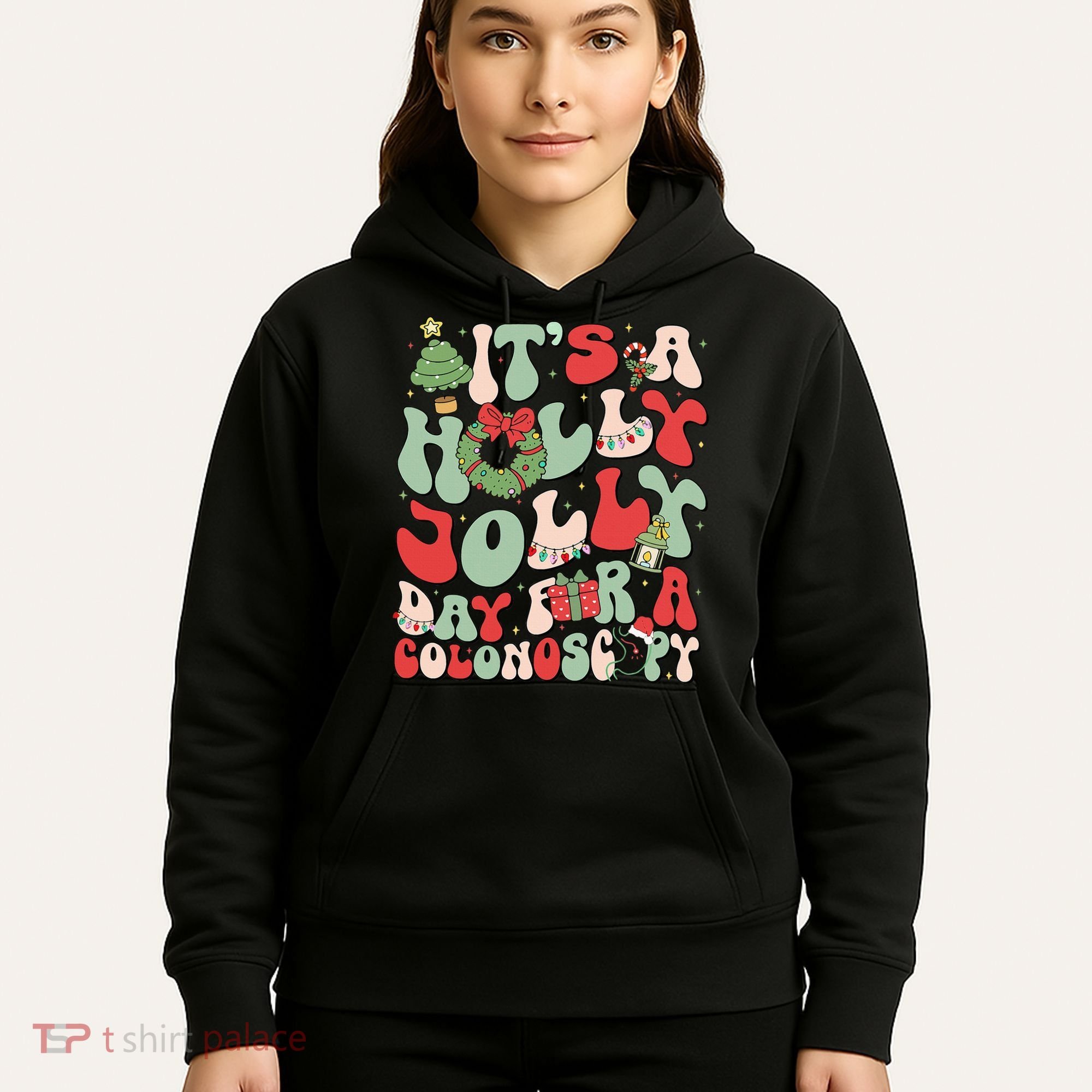 ItS A Holly Xmas Day For A Colonoscopy Christmas Hoodie