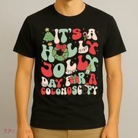 ItS A Holly Xmas Day For A Colonoscopy Christmas T-Shirt thumb 3