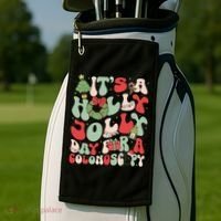 ItS A Holly Xmas Day For A Colonoscopy Christmas Golf Towel thumb 2