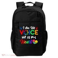 I Am His Voice He Is My Heart Autism Awareness Backpack thumb 0