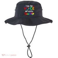 I Am His Voice He Is My Heart Autism Awareness Bucket Hat thumb 0