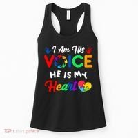 I Am His Voice He Is My Heart Autism Awareness Women's Tank Top thumb 0