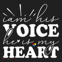 I Am His Voice He Is My Heart Autism Awareness Women's Sweatshirt thumb 2