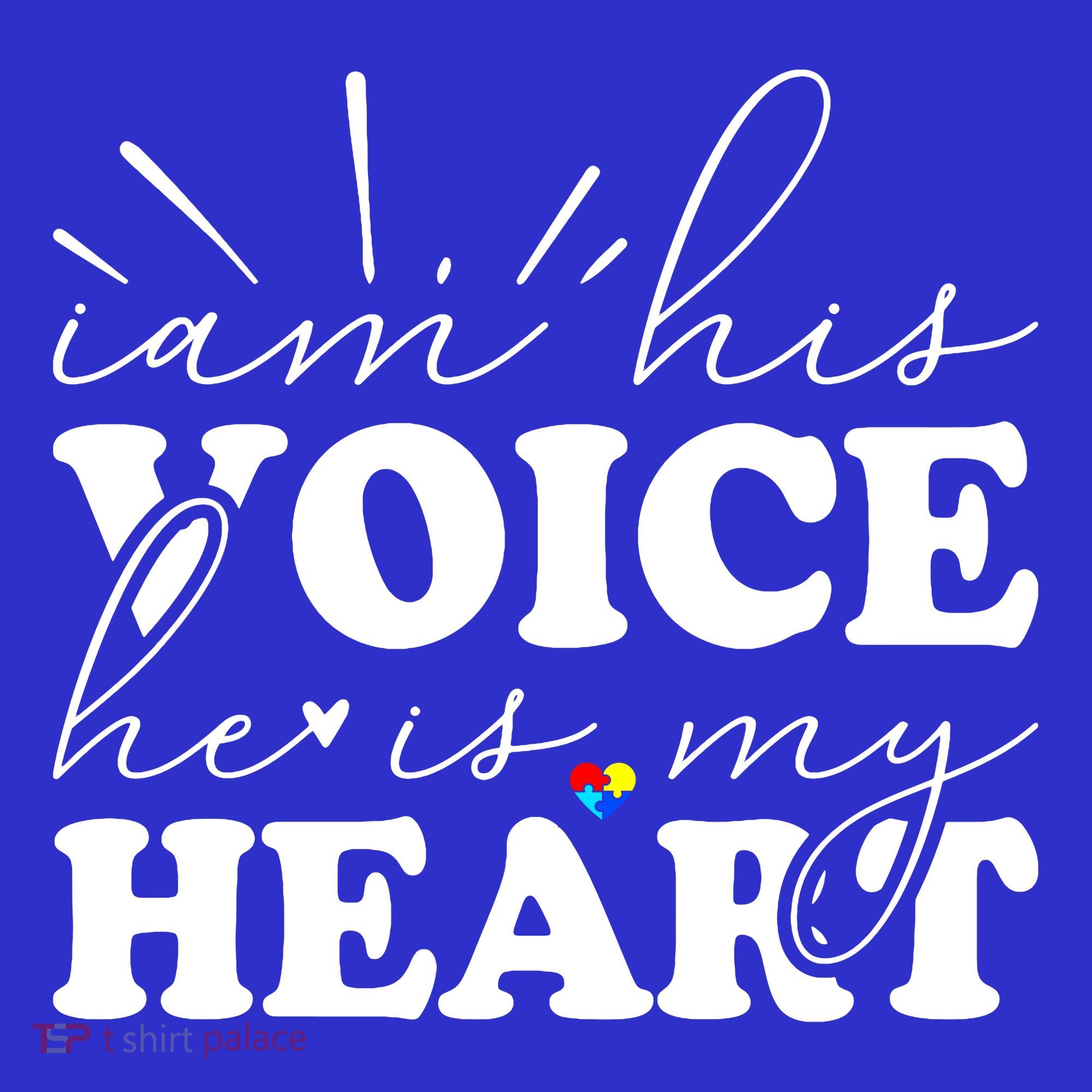 I Am His Voice He Is My Heart Autism Awareness Polo