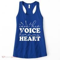 I Am His Voice He Is My Heart Autism Awareness Women's Tank Top thumb 0
