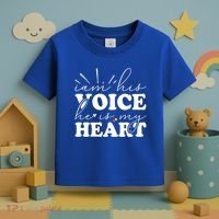 I Am His Voice He Is My Heart Autism Awareness Toddler T-Shirt thumb 3