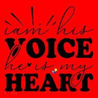 I Am His Voice He Is My Heart Autism Awareness Santa Hat thumb 1