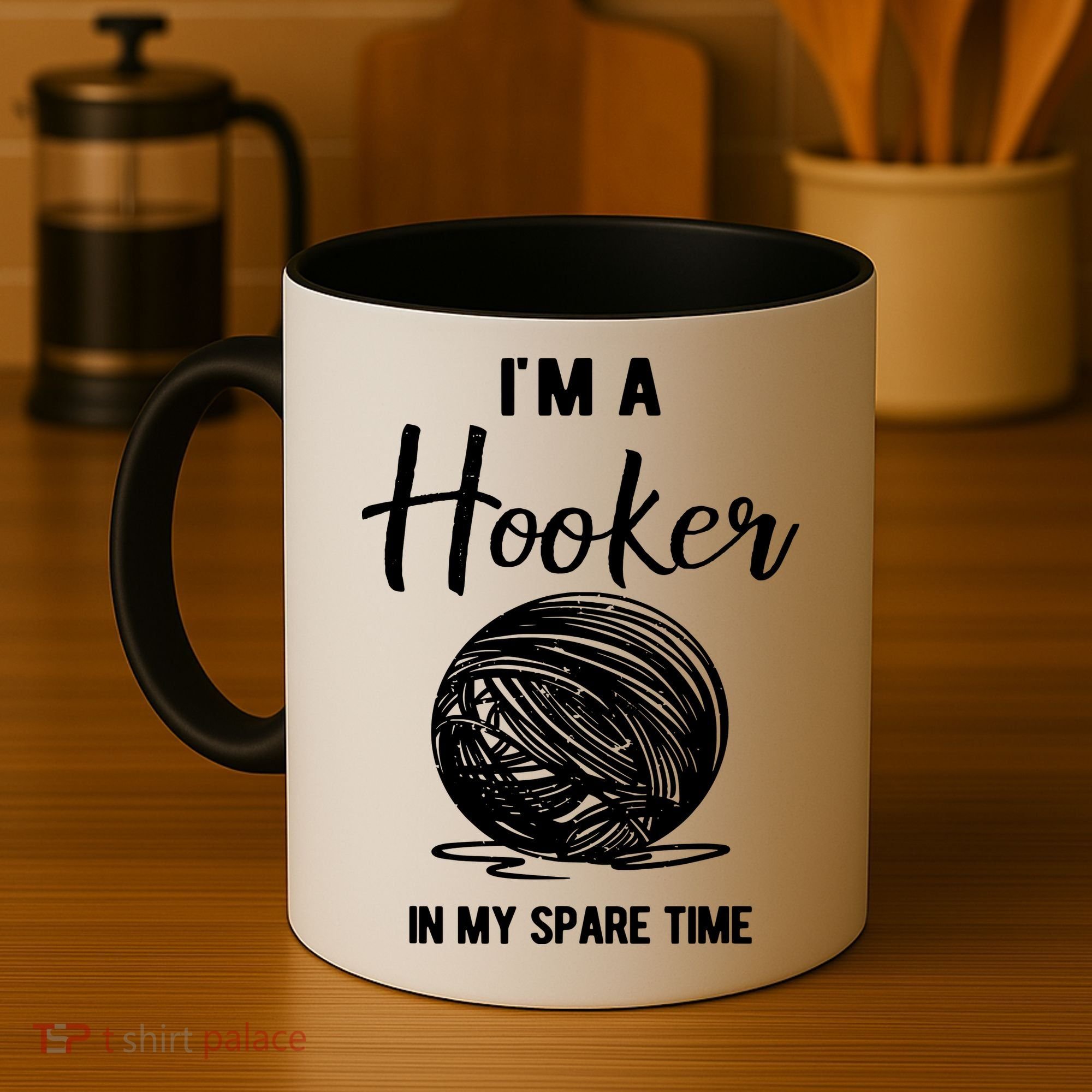 I'm A Hooker In My Spare Time Funny Crocheting Coffee Mug