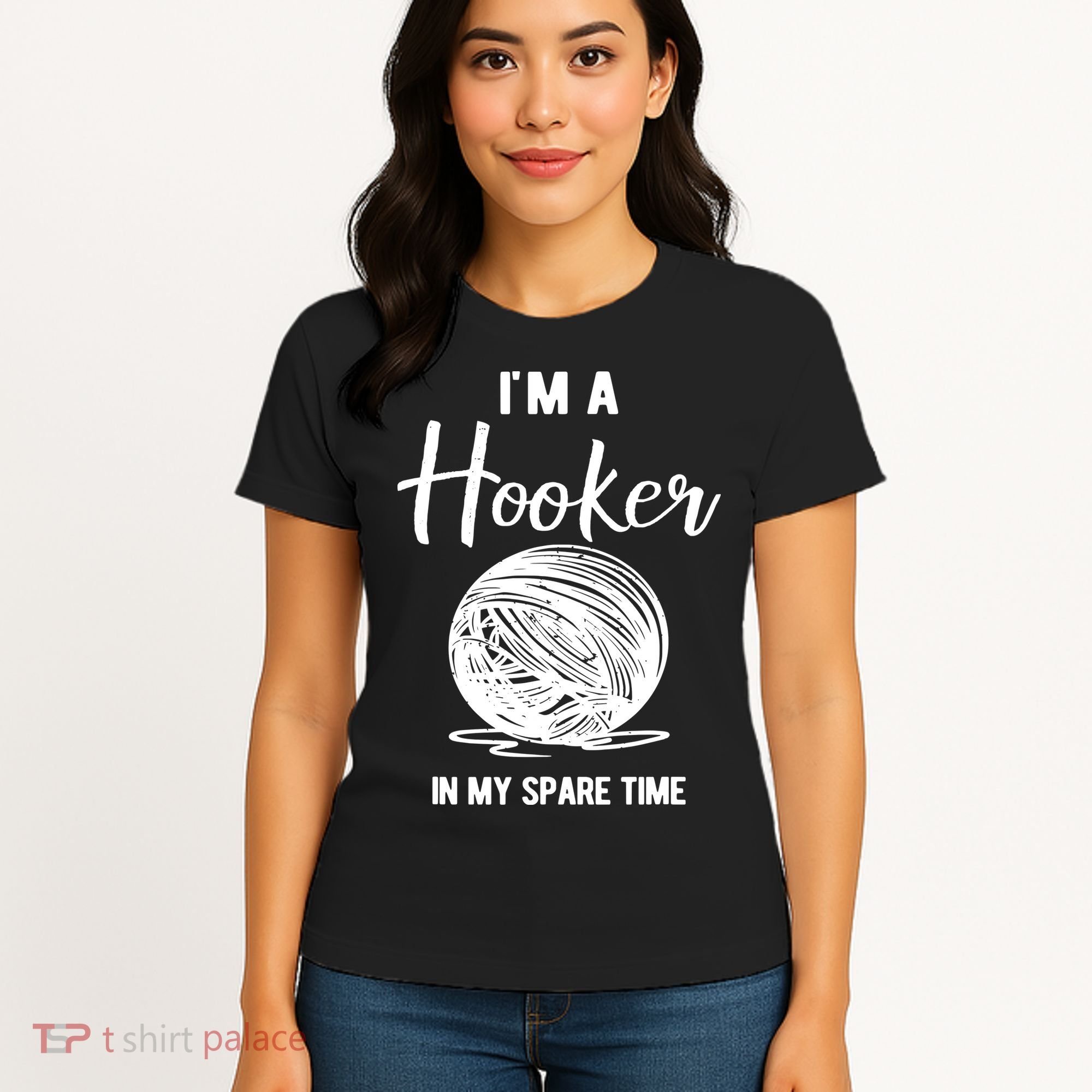 I'm A Hooker In My Spare Time Funny Crocheting Women's T-Shirt
