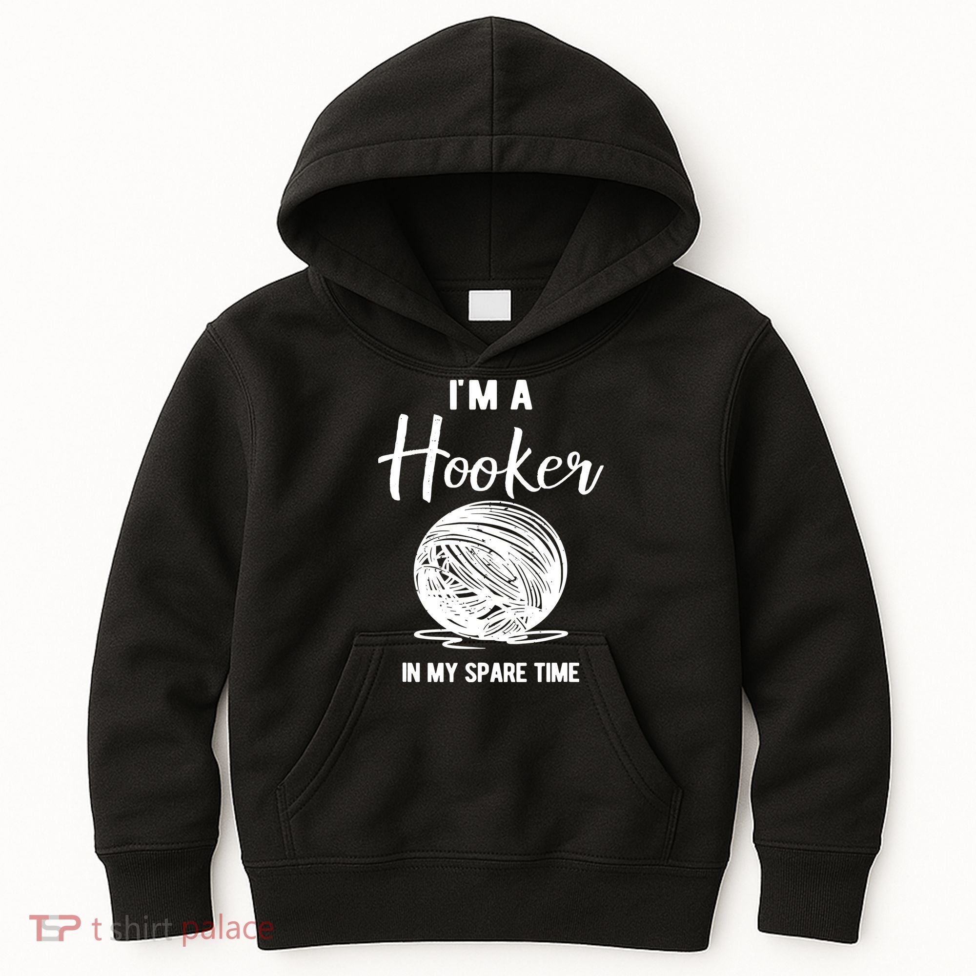I'm A Hooker In My Spare Time Funny Crocheting Kids Hoodie
