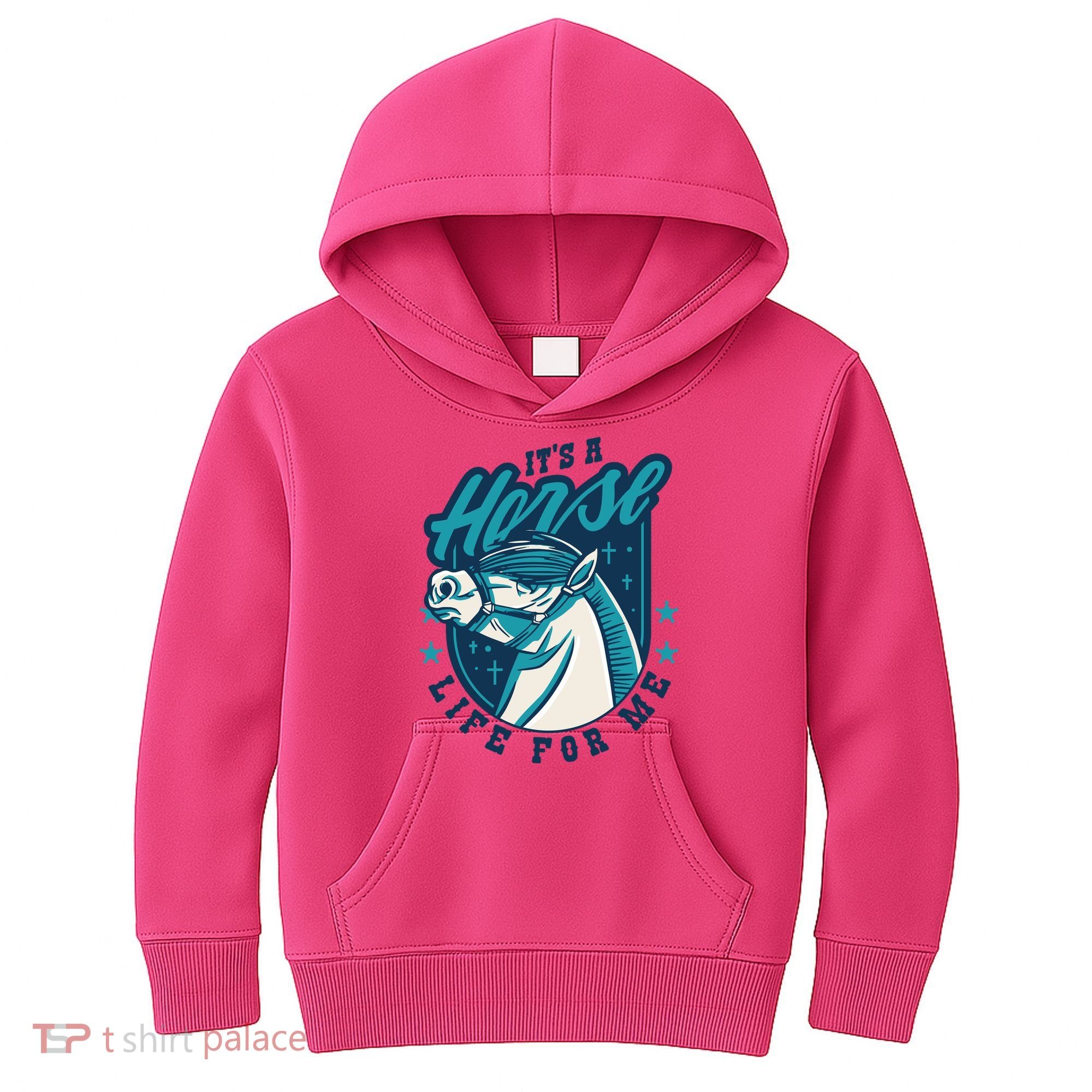 It's A Horse Life For Me Kids Hoodie