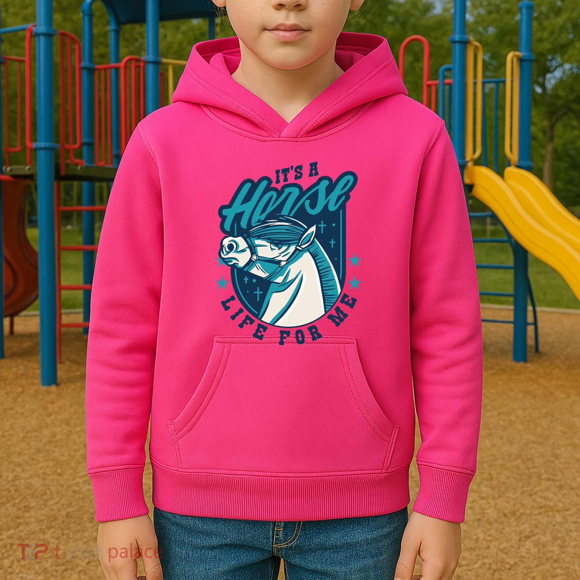 It's A Horse Life For Me Kids Hoodie