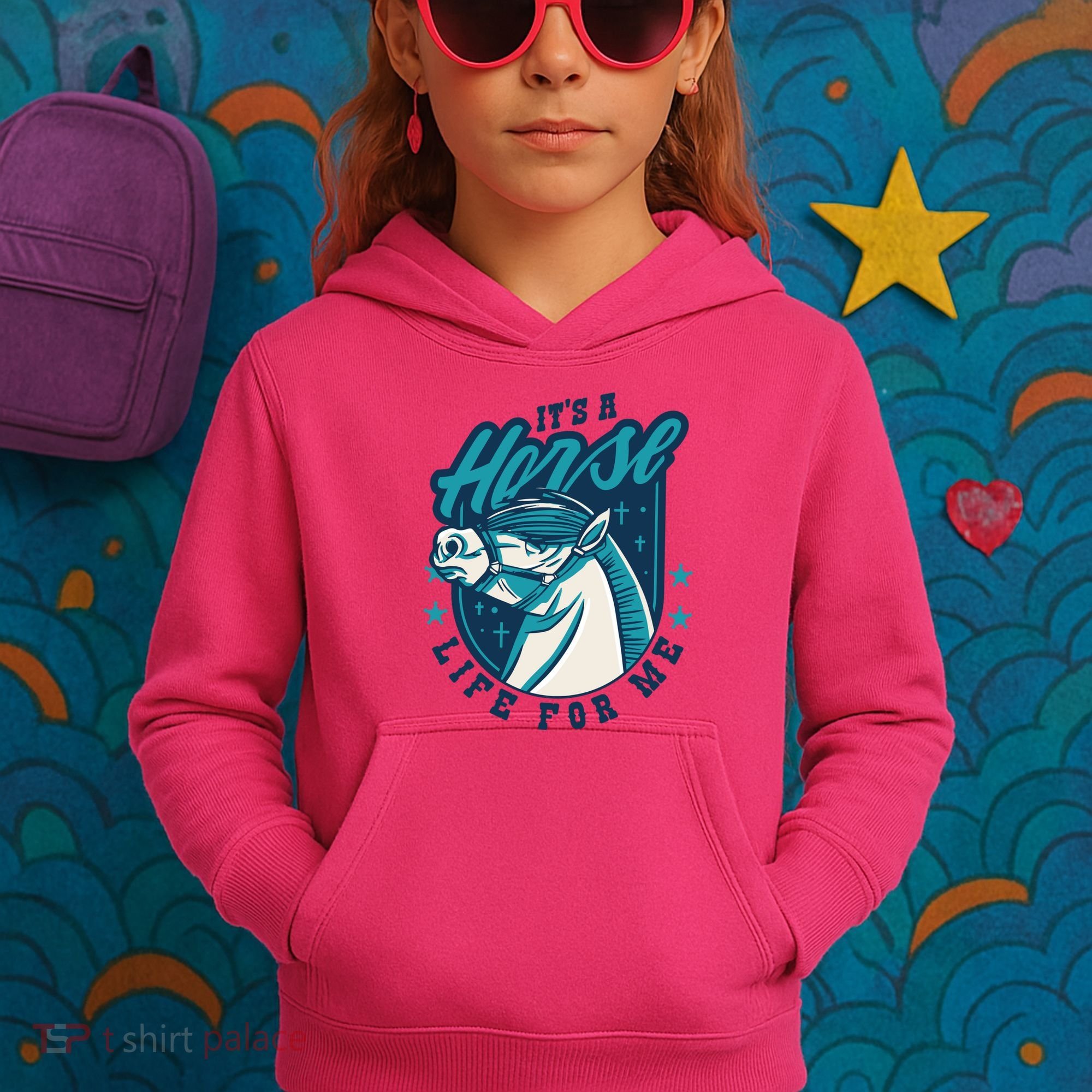 It's A Horse Life For Me Kids Hoodie