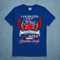 I Am His Wife He Is My Guardian Angel For Wife Lost Husband Gift T-Shirt thumb 5