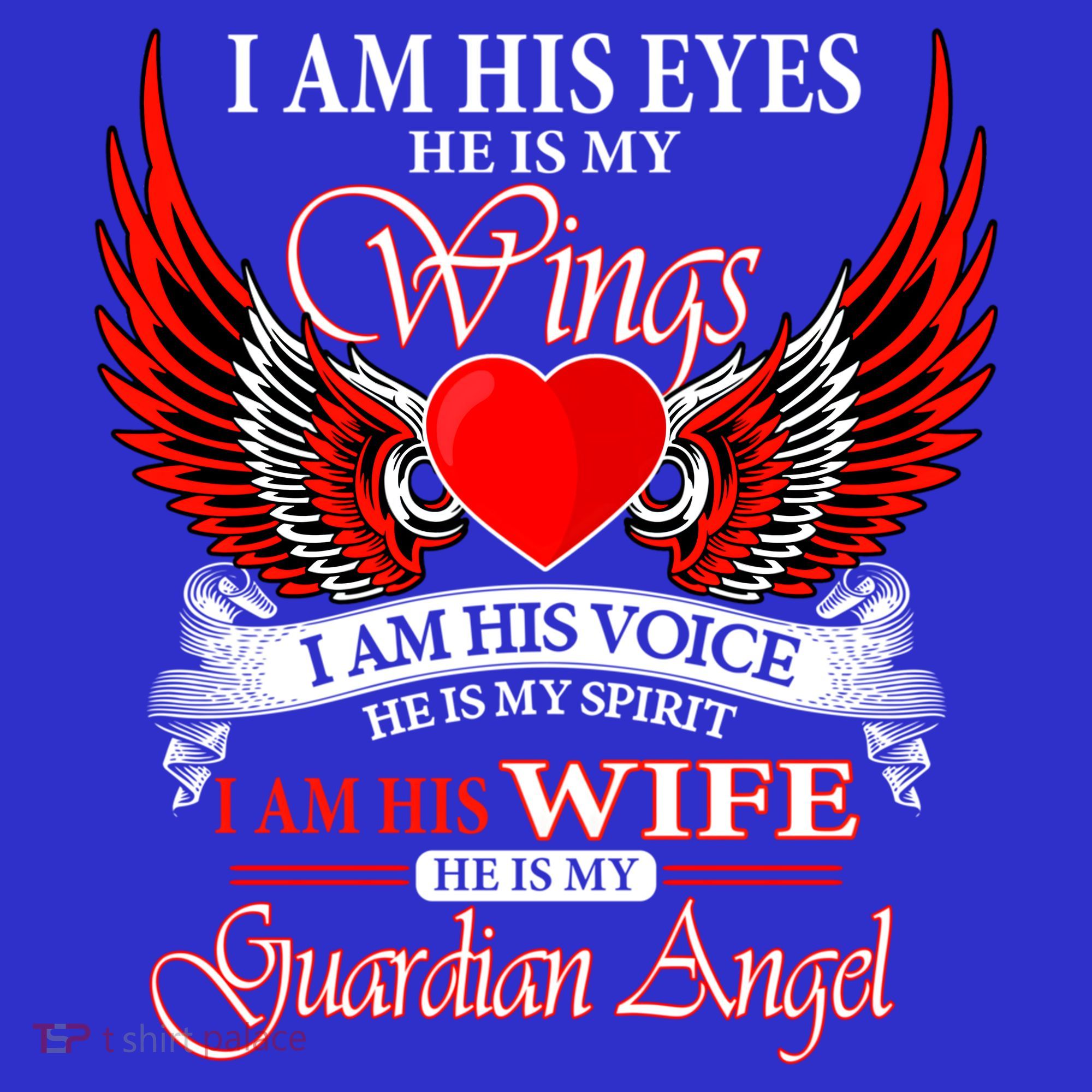 I Am His Wife He Is My Guardian Angel For Wife Lost Husband Gift Mousepad