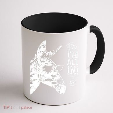 I'm All In Funny Poker Donkey Coffee Mug back
