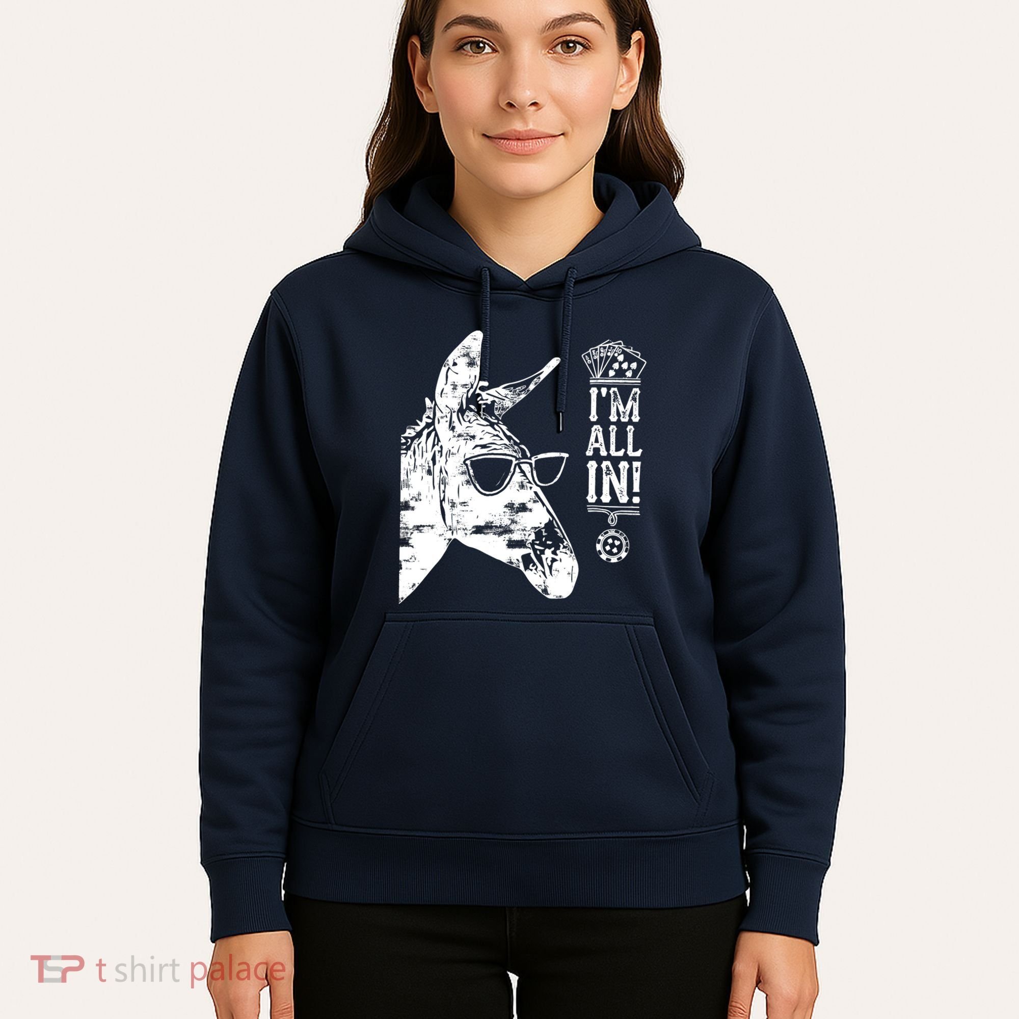 I'm All In Funny Poker Donkey Hoodie