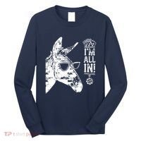 I'm All In Funny Poker Donkey Long Sleeve Shirt thumb 0