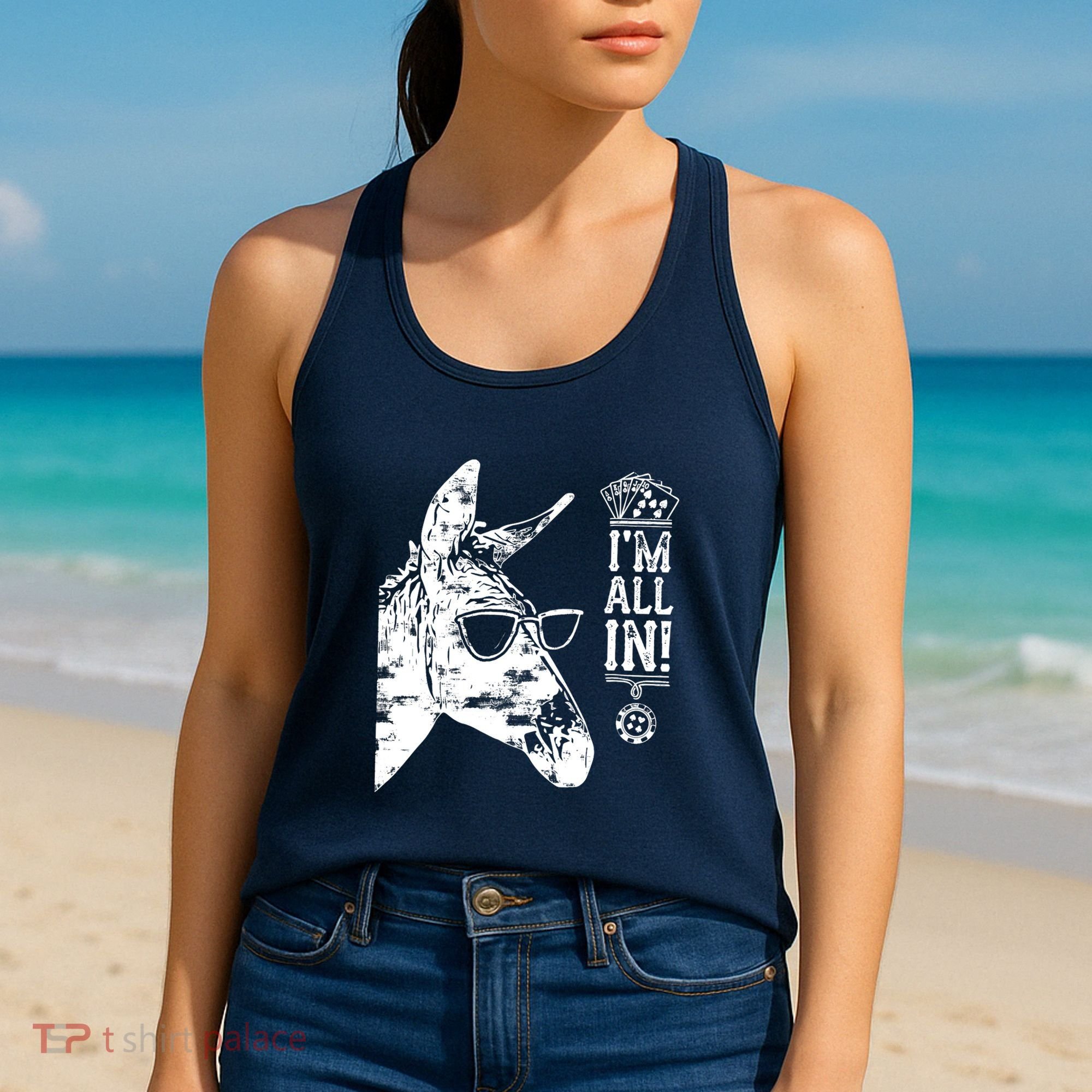 I'm All In Funny Poker Donkey Women's Tank Top