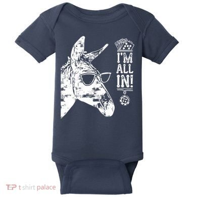 I'm All In Funny Poker Donkey Baby Bodysuit