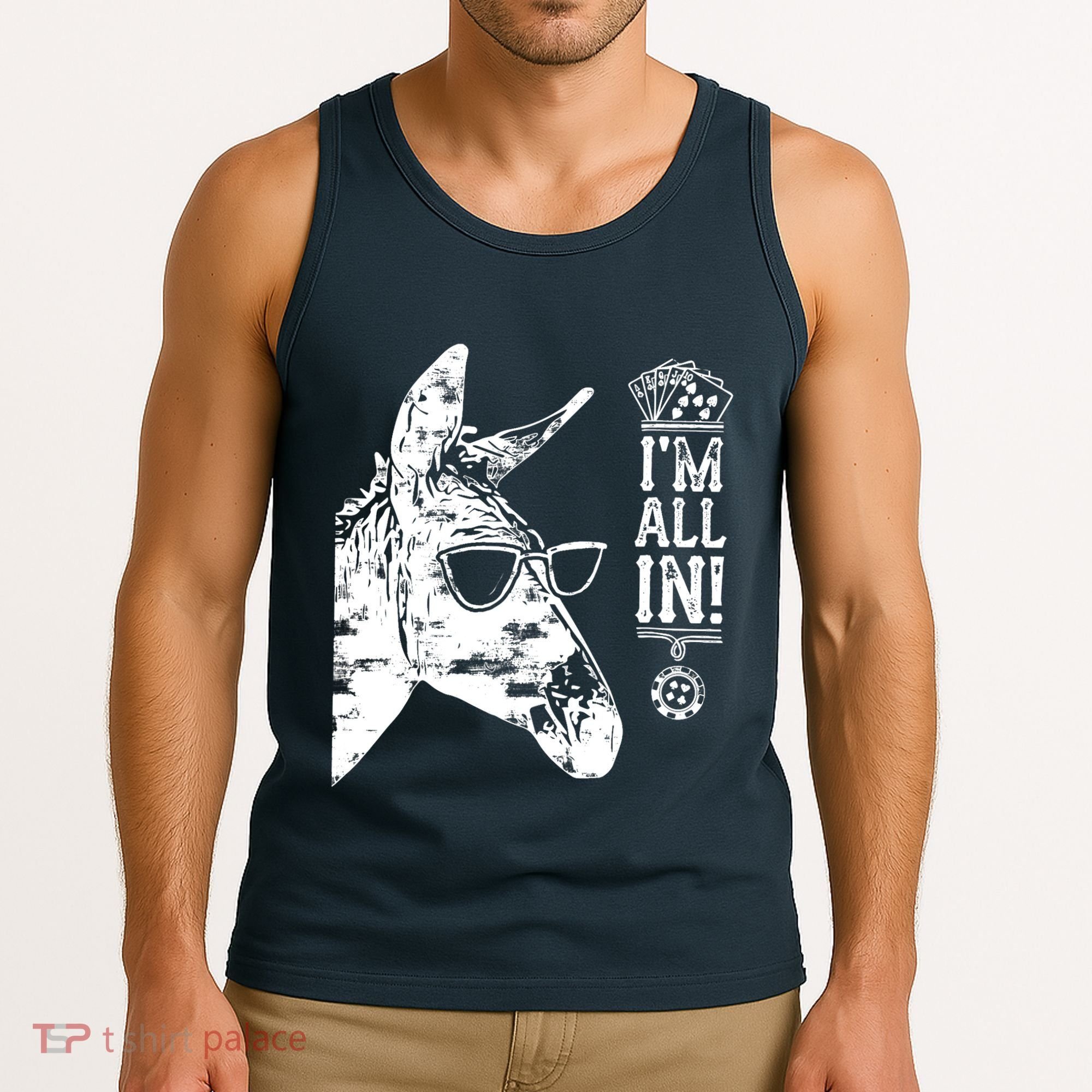 I'm All In Funny Poker Donkey Tank Top