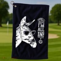 I'm All In Funny Poker Donkey Golf Towel thumb 1