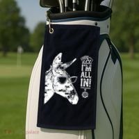 I'm All In Funny Poker Donkey Golf Towel thumb 2