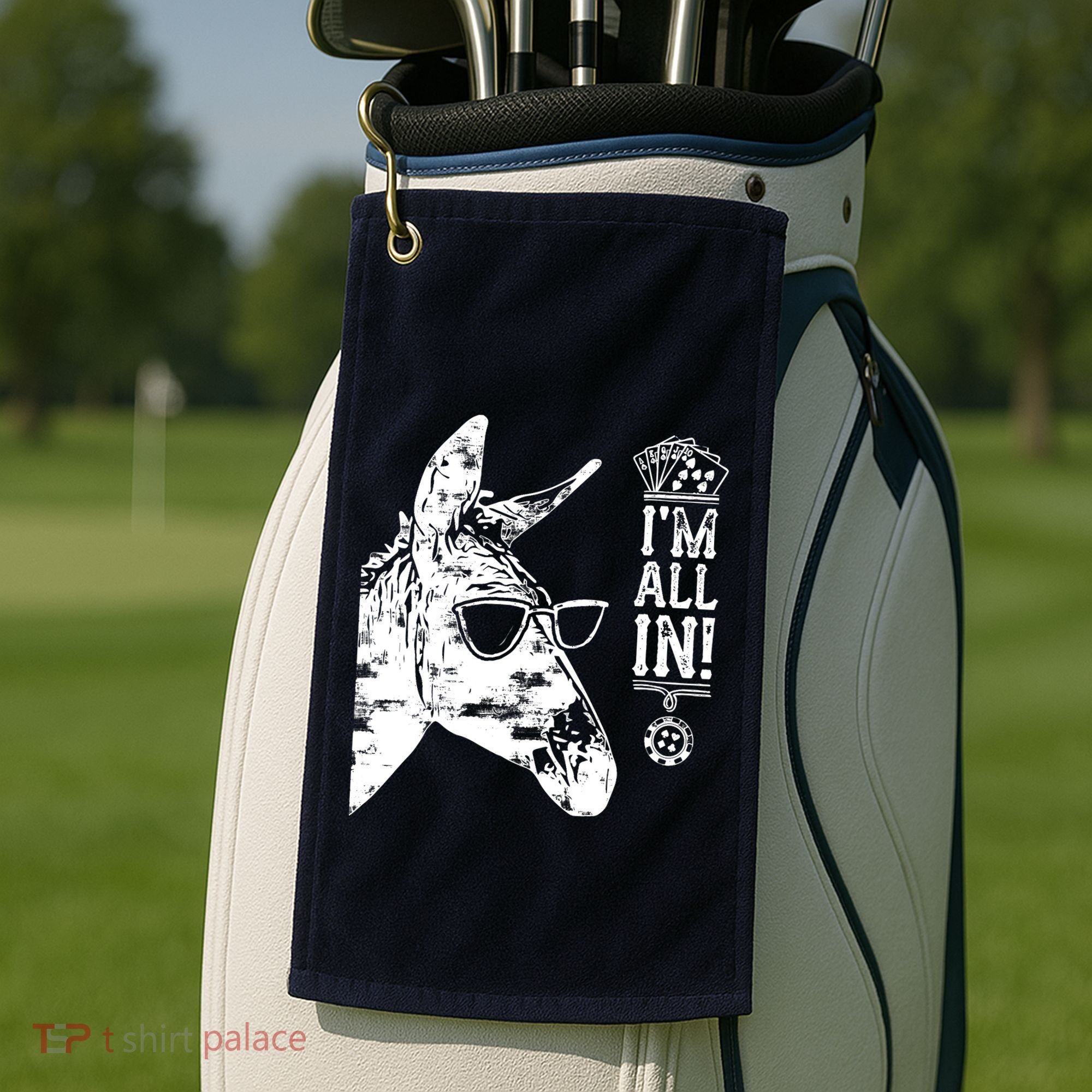 I'm All In Funny Poker Donkey Golf Towel