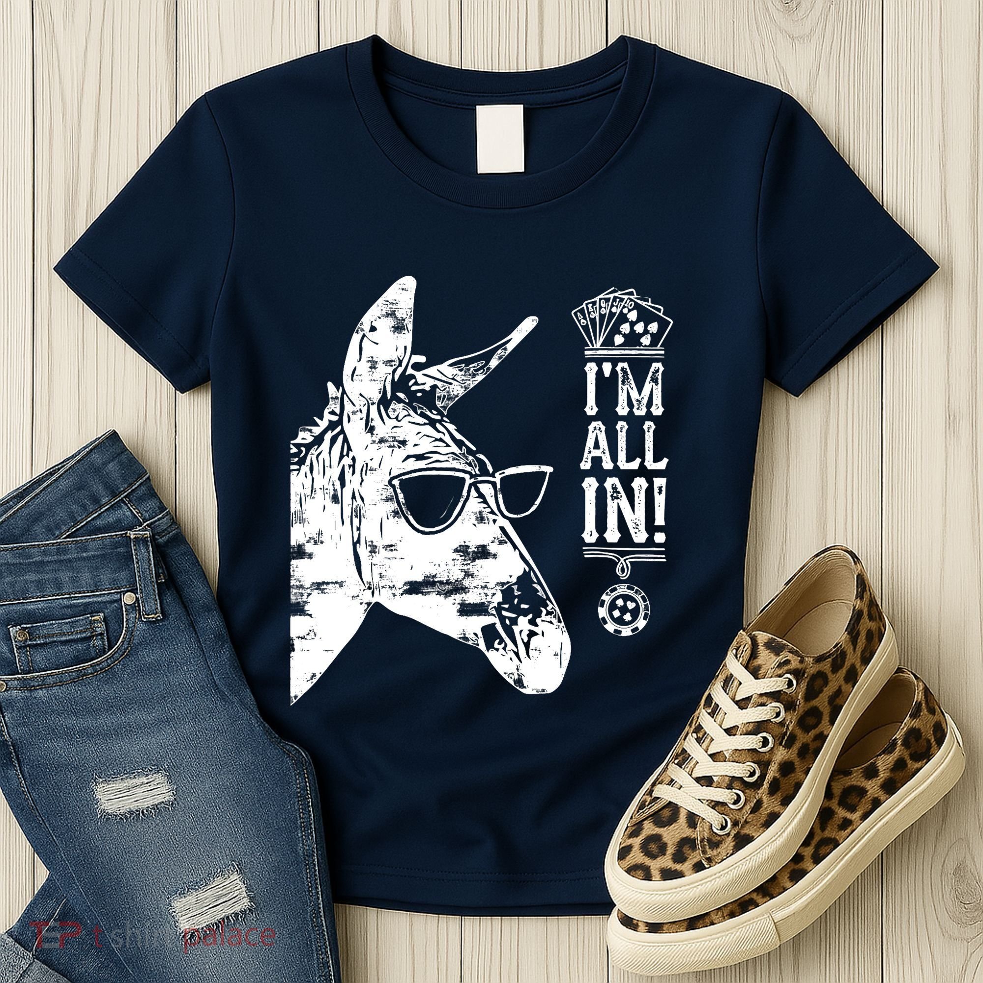 I'm All In Funny Poker Donkey Women's T-Shirt