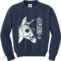 I'm All In Funny Poker Donkey Kids Sweatshirt thumb 0