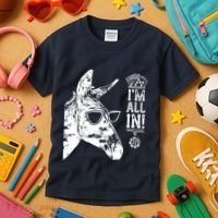 I'm All In Funny Poker Donkey Kids T-Shirt thumb 3