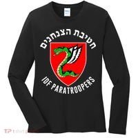 Israel Army Idf 35th Paratroopers Brigade Back & Front Women's Long Sleeve Shirt thumb 0