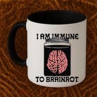 I Am Immune To Brainrot Coffee Mug thumb 2