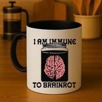 I Am Immune To Brainrot Coffee Mug thumb 4
