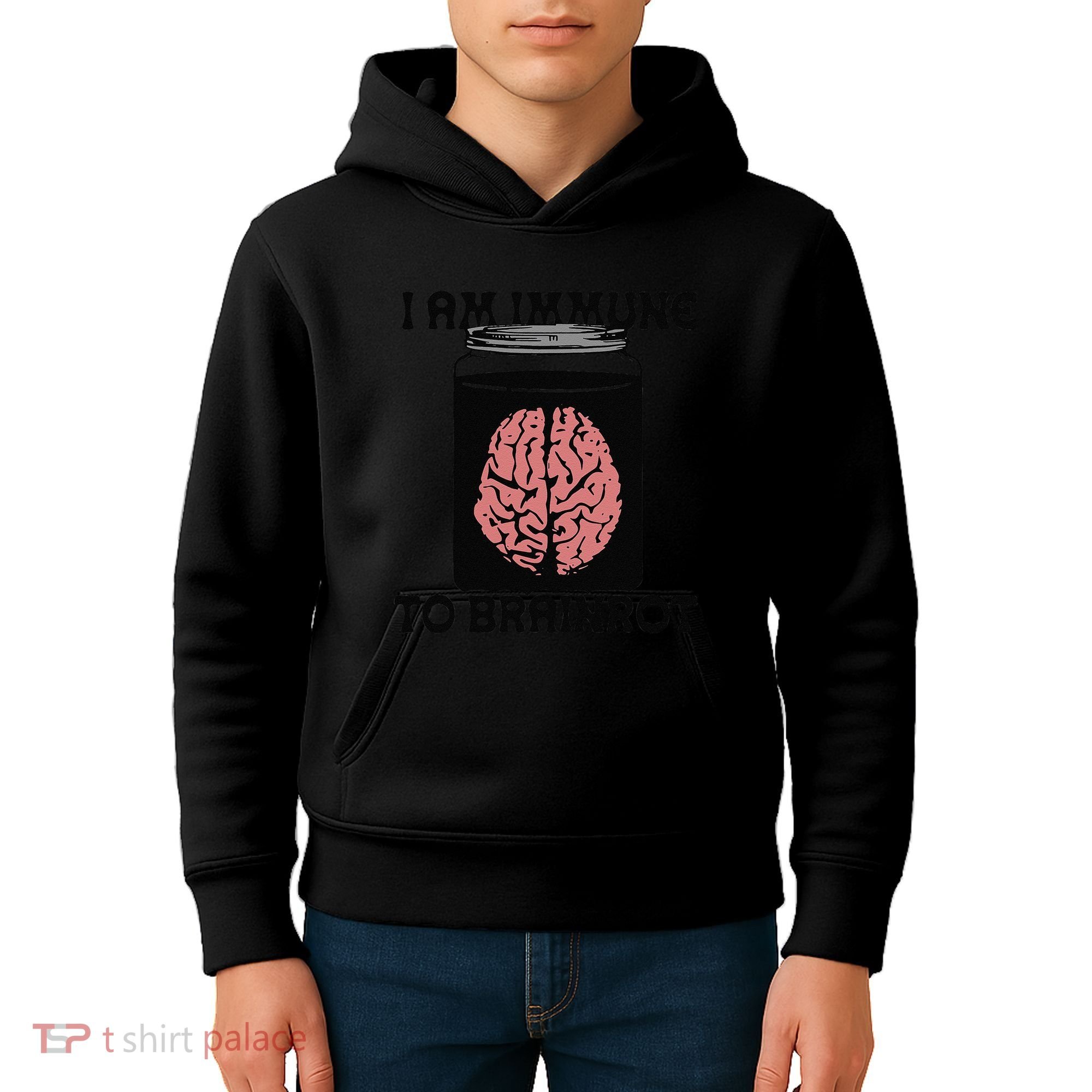 I Am Immune To Brainrot Kids Hoodie