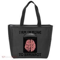 I Am Immune To Brainrot Tote Bag thumb 0