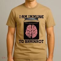 I Am Immune To Brainrot T-Shirt thumb 3