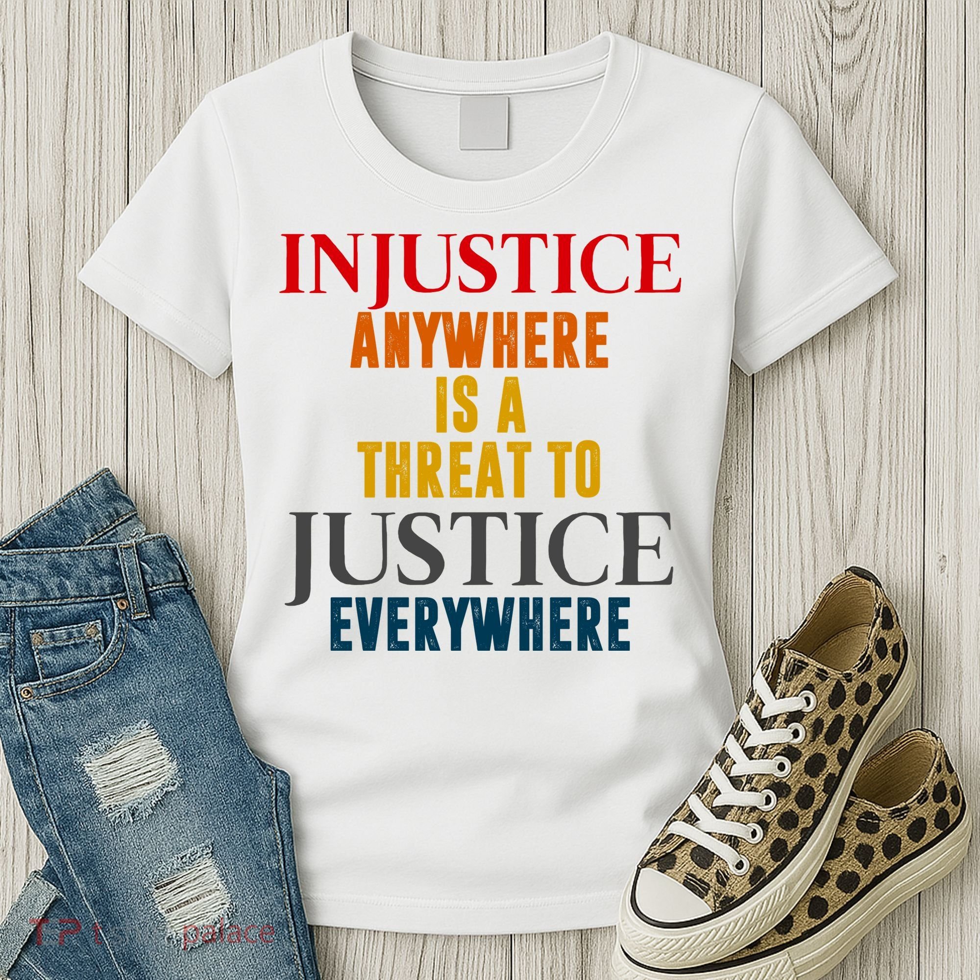 Injustice Anywhere Is A Threat To Justice Everywhere Women's T-Shirt