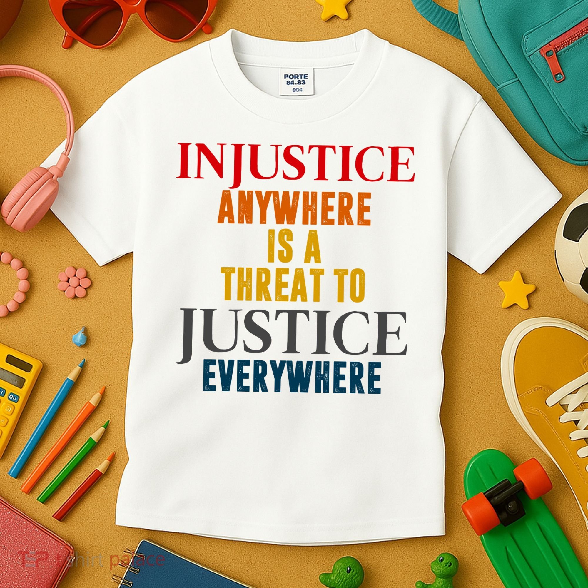 Injustice Anywhere Is A Threat To Justice Everywhere Kids T-Shirt