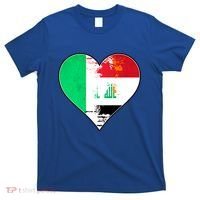 Irish And Iraqi Heart Mix Heritage Gift T-Shirt thumb 0